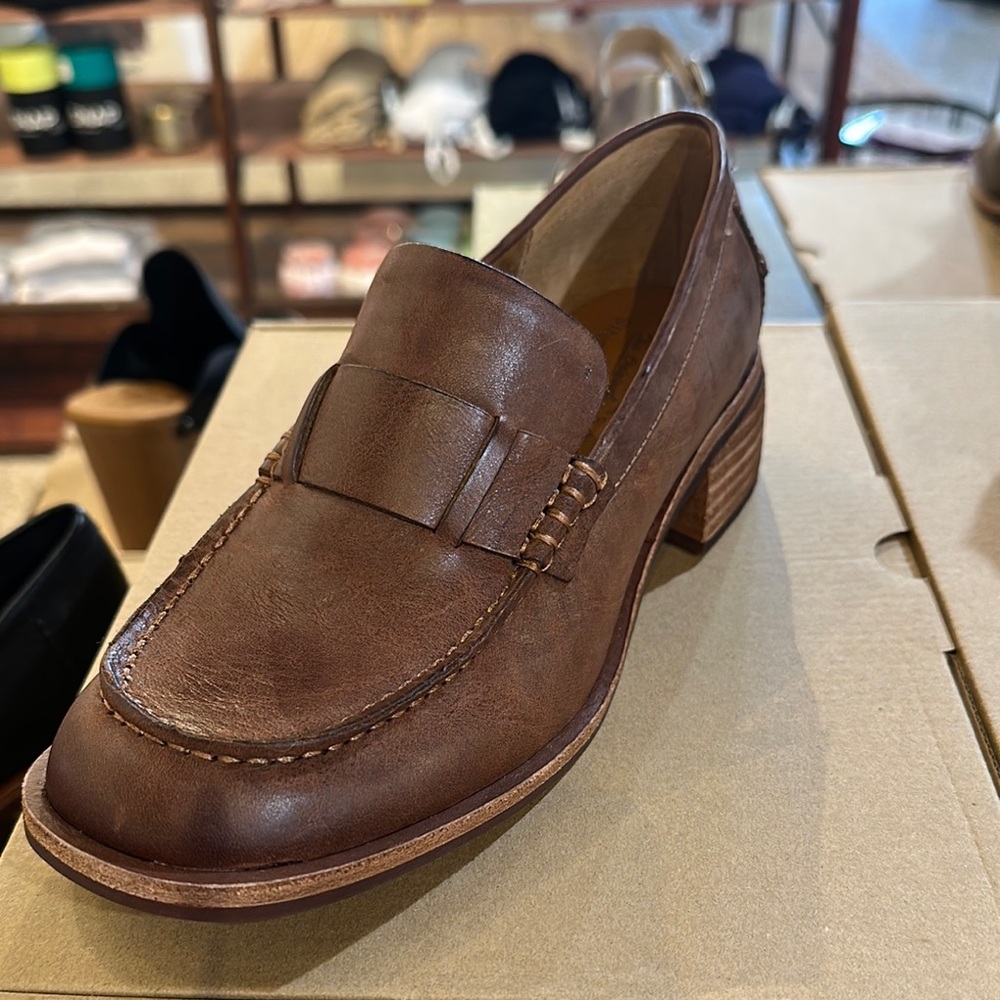 Kork-Ease Brown Leather Penny Loafers